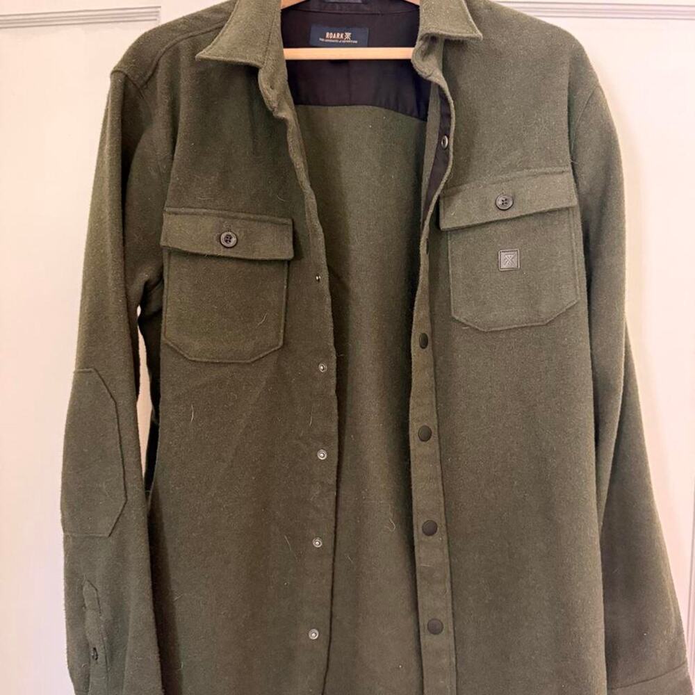 Roark olive green wool blend